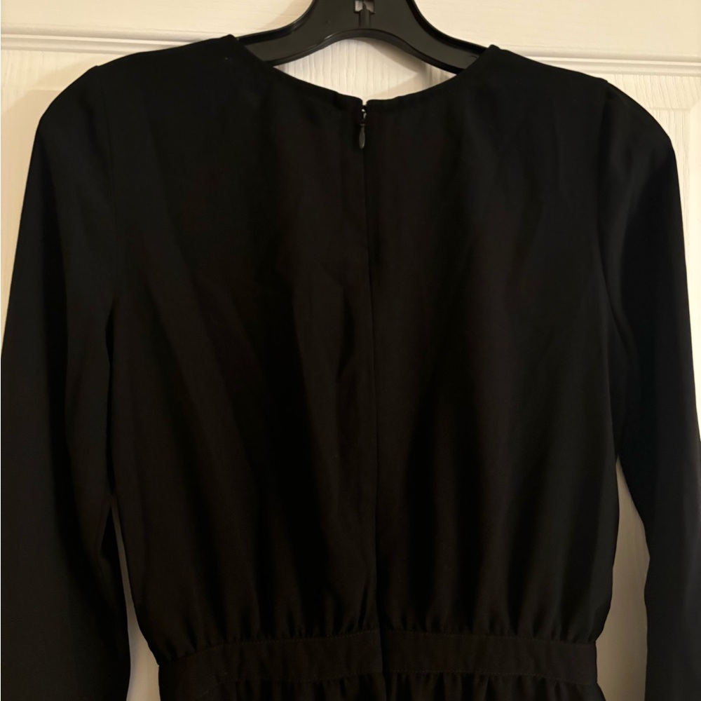 LOVERS + FRIENDS Long Sleeve Black Romper with Gold Brocade Details - Picture 11 of 13